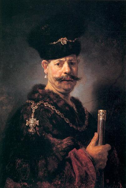 REMBRANDT Harmenszoon van Rijn Polish nobleman. China oil painting art
